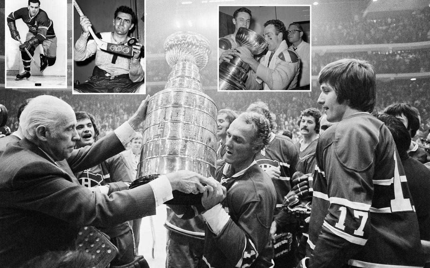 <strong>Maurice och Henri Richard.</strong> Båda bröderna spelade hela sina karriärer i Montreal Canadiens och efter att skridskorna hade lagts upp på hyllan valdes de in i Hall of Fame. Maurice vann åtta Stanley Cups, Henri blev mästare elva gånger. Foto: TT