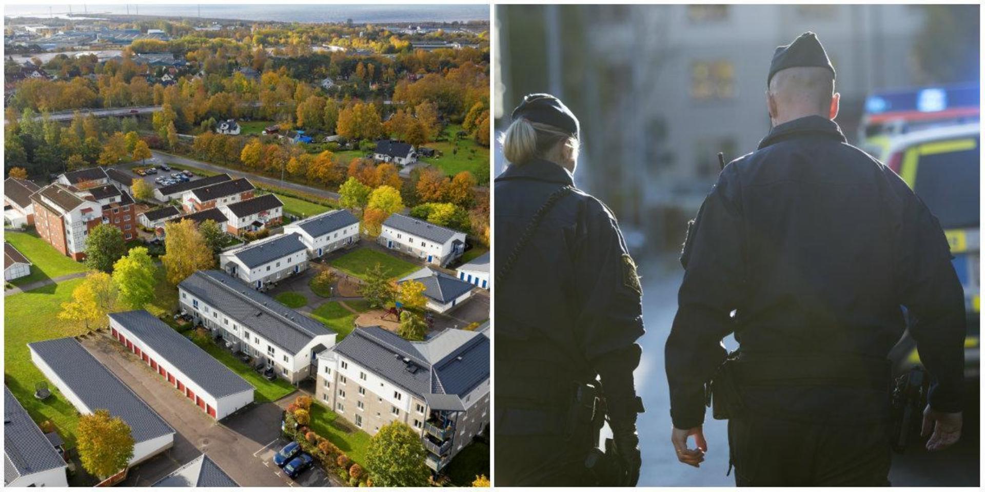 En familj boendes på Falkagård har utsatts för hot, misshandel och övergrepp i rättssak. Två män sitter nu häktade.