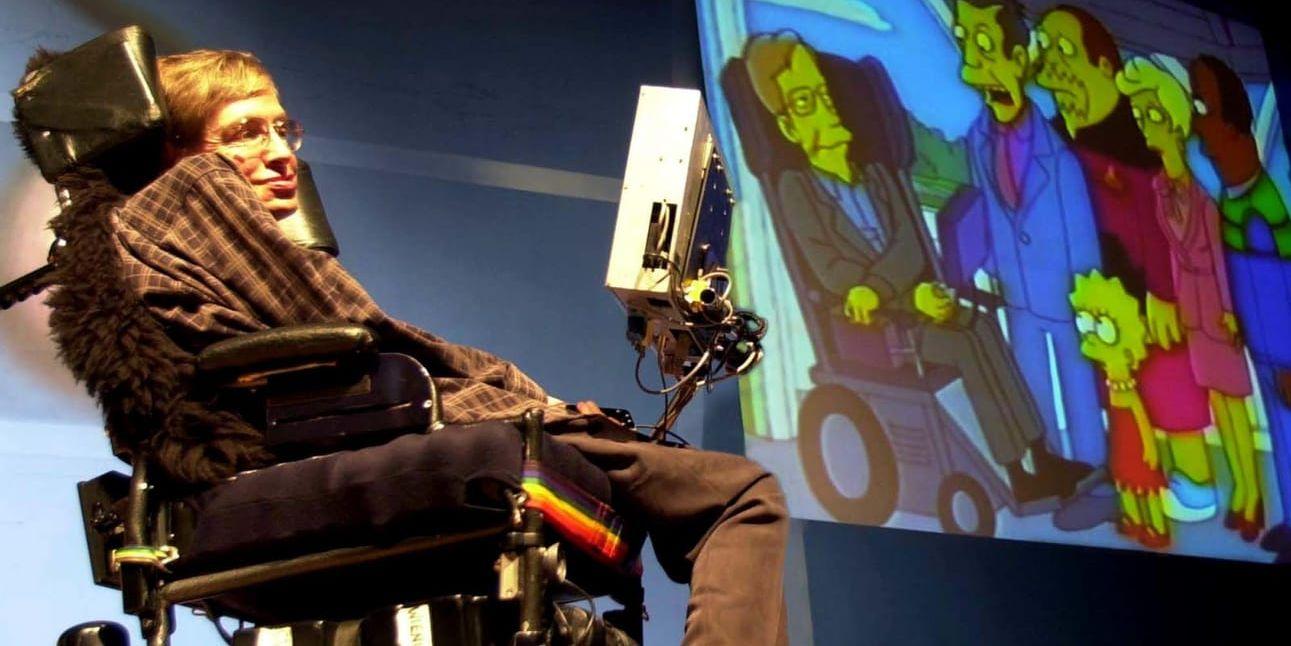 Stephen Hawking medverkade vid ett flertal tillfällen i The Simpsons. Arkivbild.