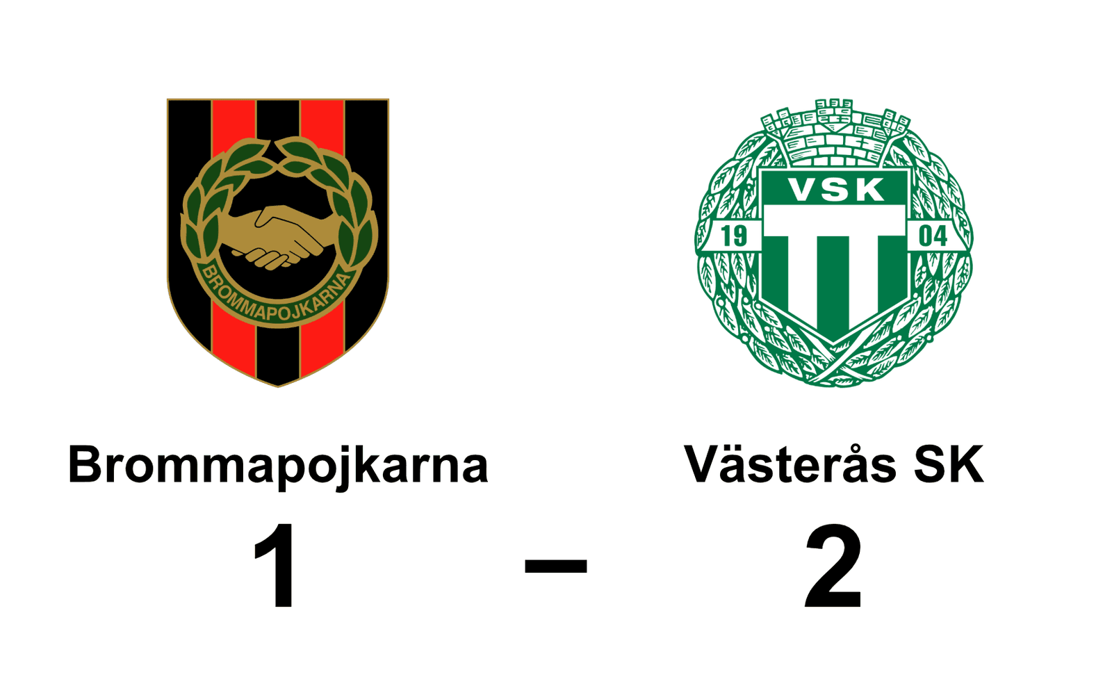 IF Brommapojkarna förlorade mot Västerås SK fotboll