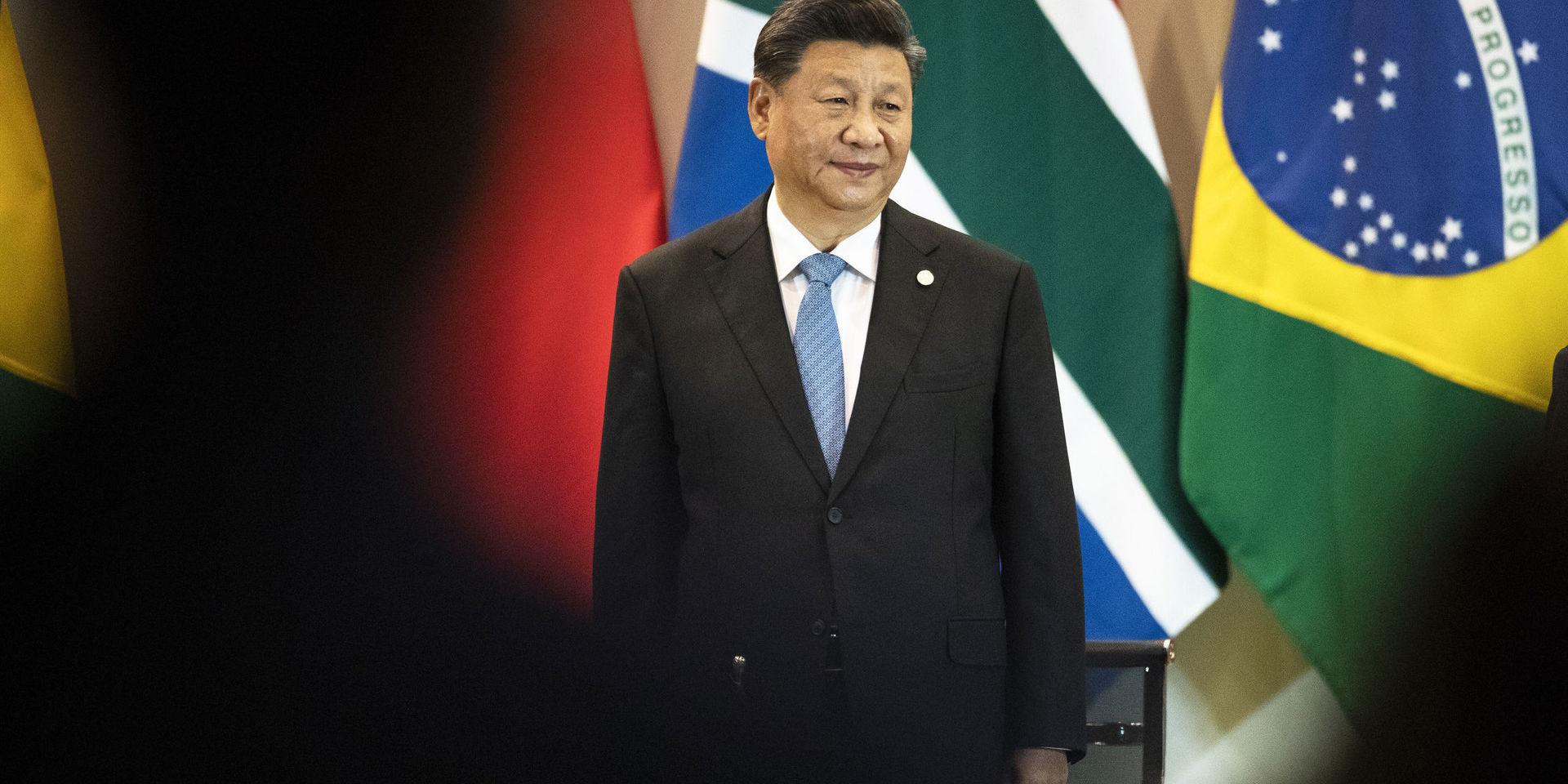 Kinas president Xi Jinping under sitt besök i Brasilien. 