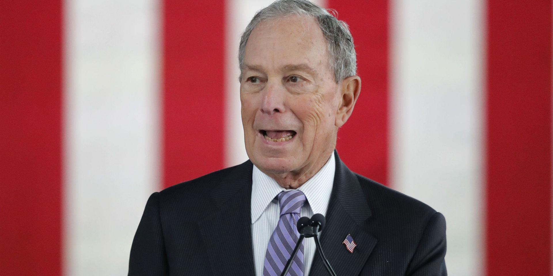 Den demokratiske presidentaspiranten och tidigare borgmästaren i New York Mike Bloomberg. 
