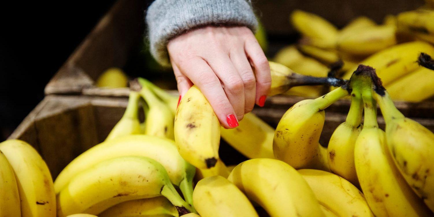 Bananer kan bli den första bristvaran om strejken bryter ut. Arkivbild.