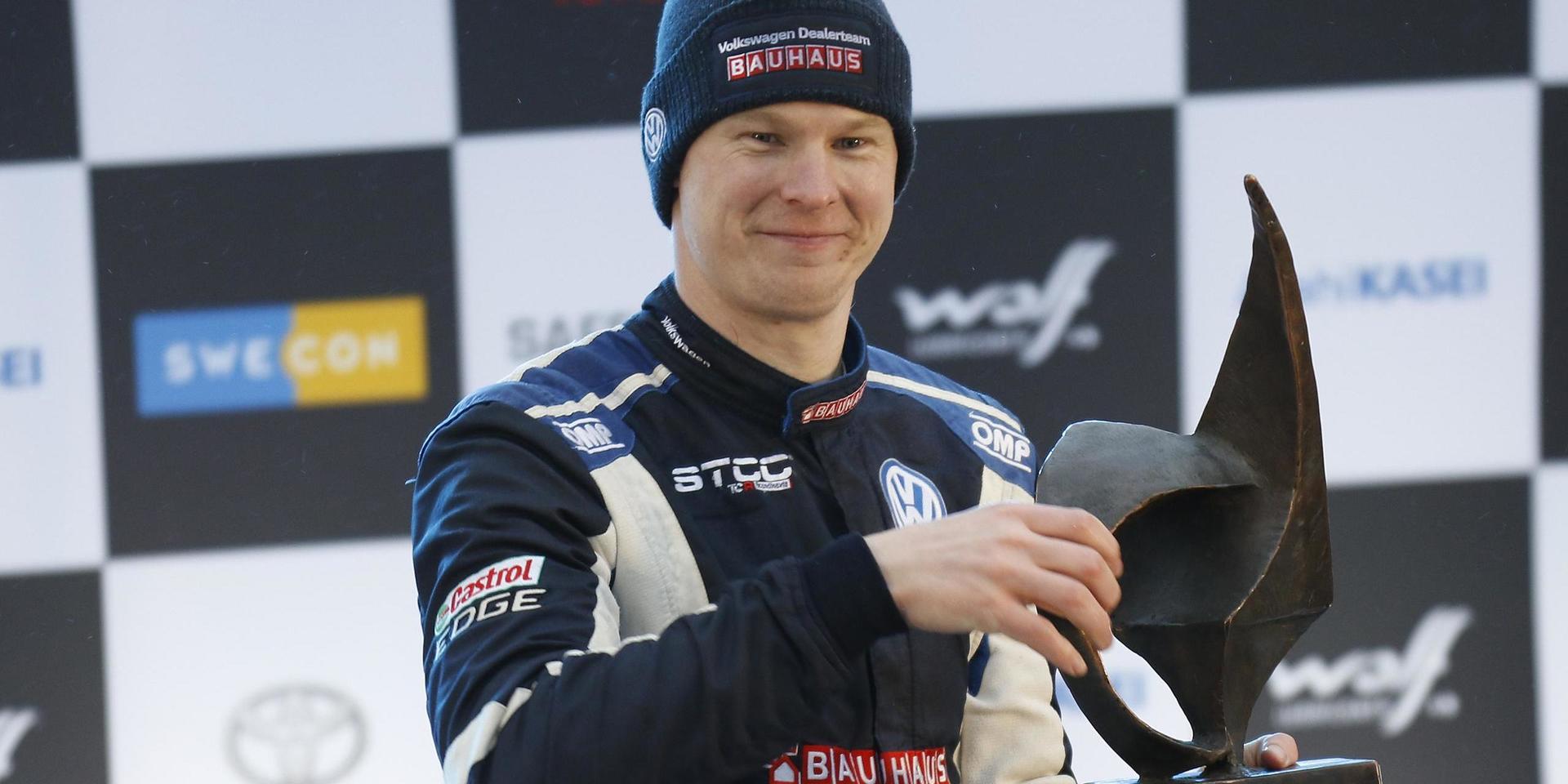 Johan Kristoffersson tog hem VM-titeln i rallycross för tredje gången. Arkivbild.
