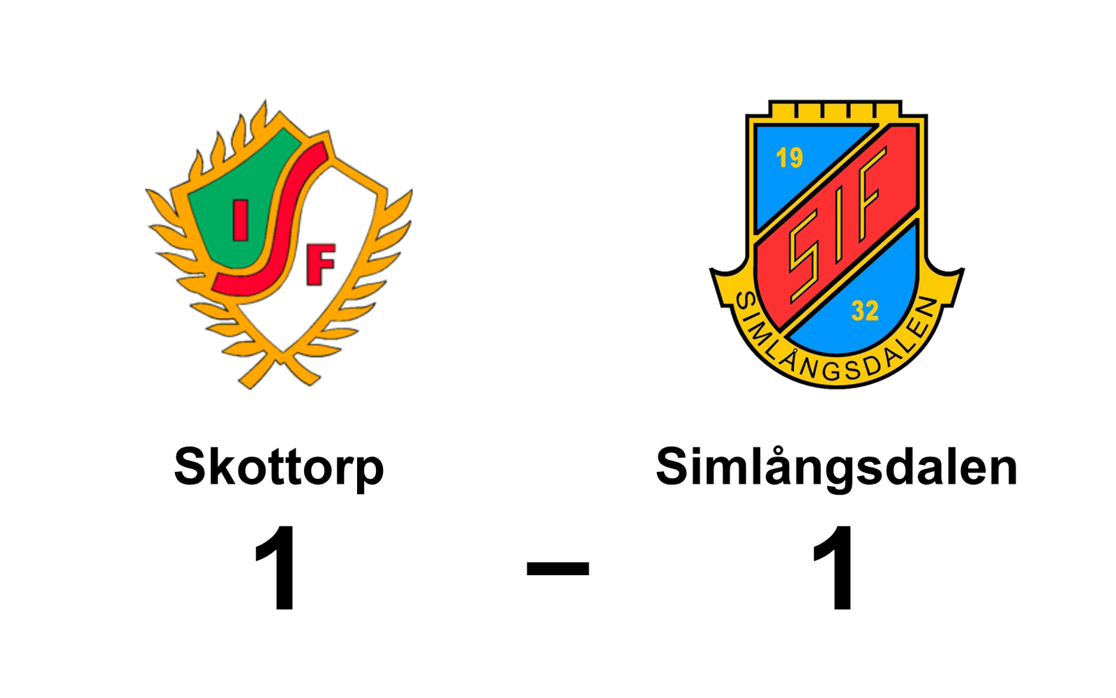 Skottorps IF spelade lika mot Simlångsdalens IF