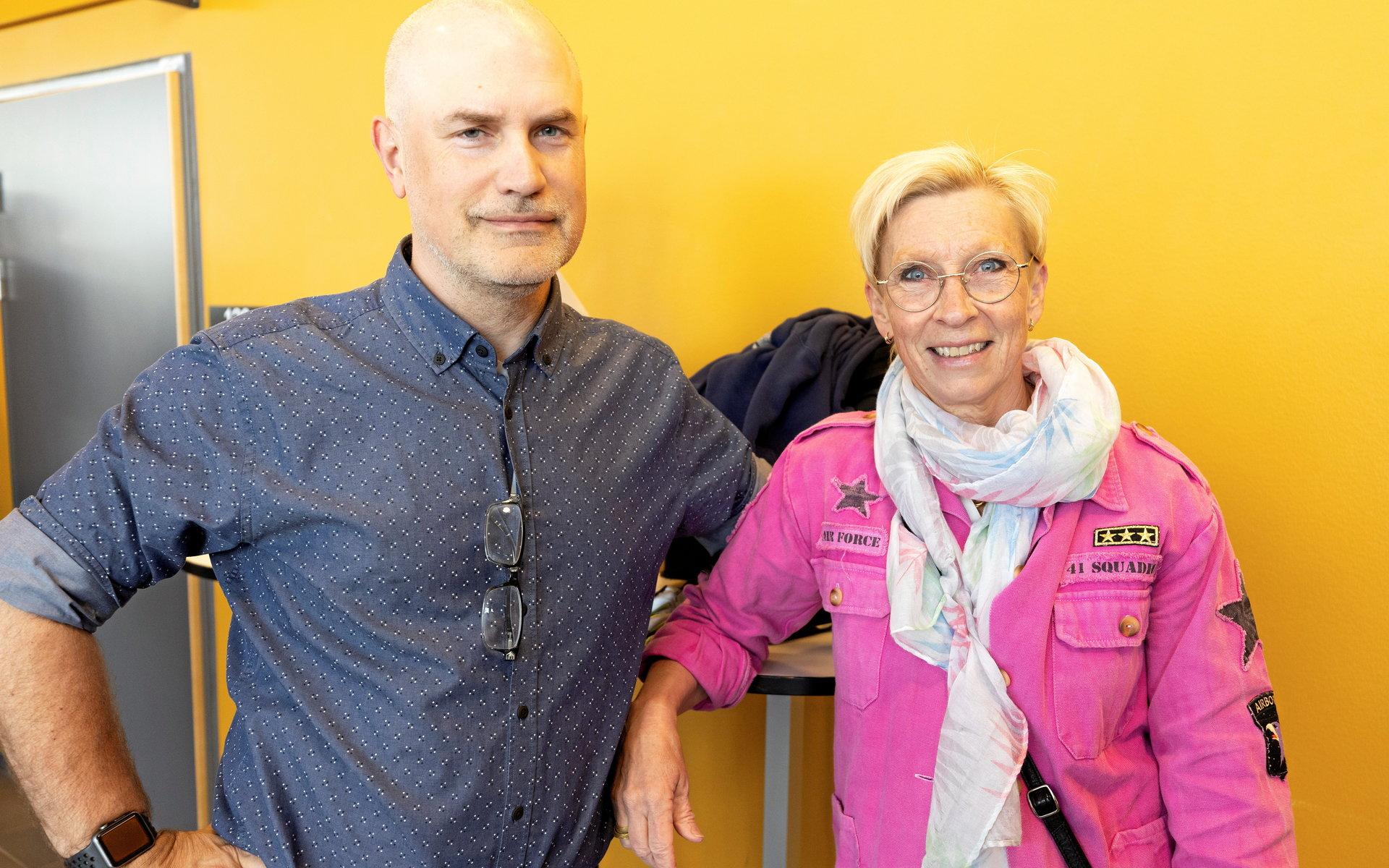 Johan och Anette Berander. Han är läkare och egenföretagare. Hon jobbar på Falkenberg Energi. ”Det här är ett av Sveriges bästa näringslivsdagar. Andra kommuner är avundsjuka på oss”, menar Anette.