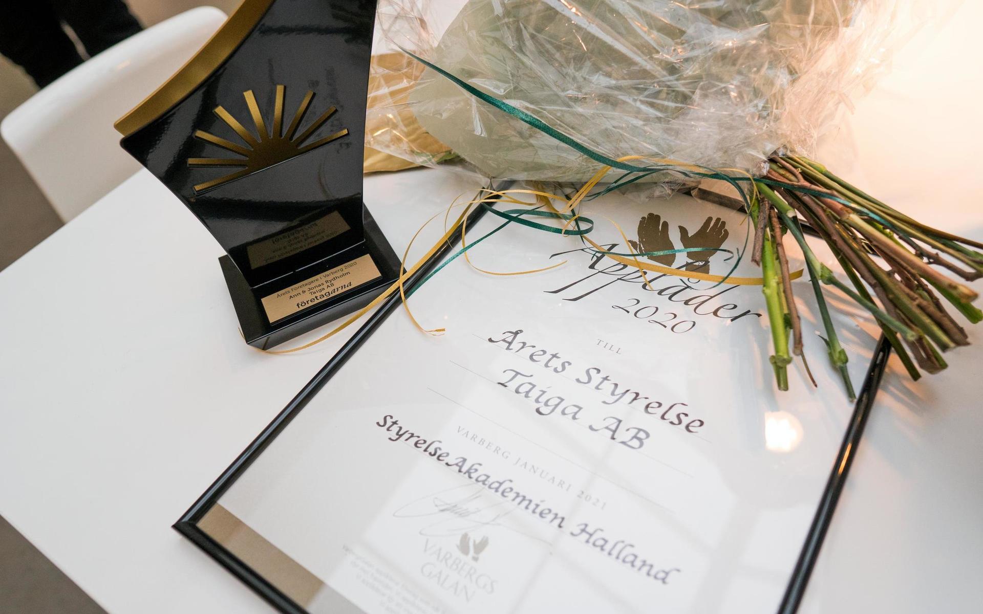 Priset blir det andra för företaget på Varbergsgalan. Tidigare har de också fått det för året nya priset Årets styrelse.