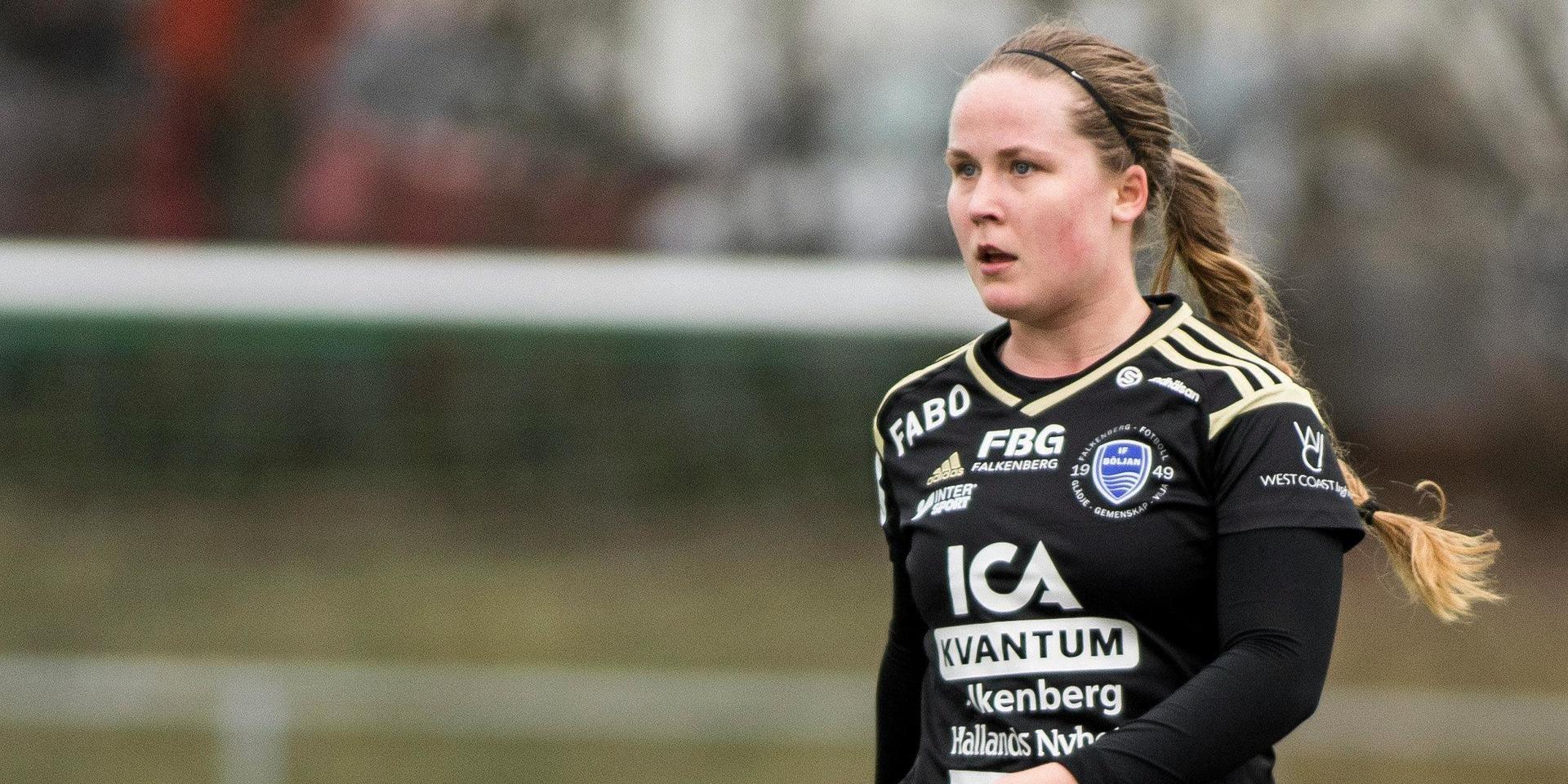 Mittfältaren Vilma Rydell – här i Böljan Falkenbergs dräkt – är HBK:s fjärde nyförvärv inför andra året i division 1.
