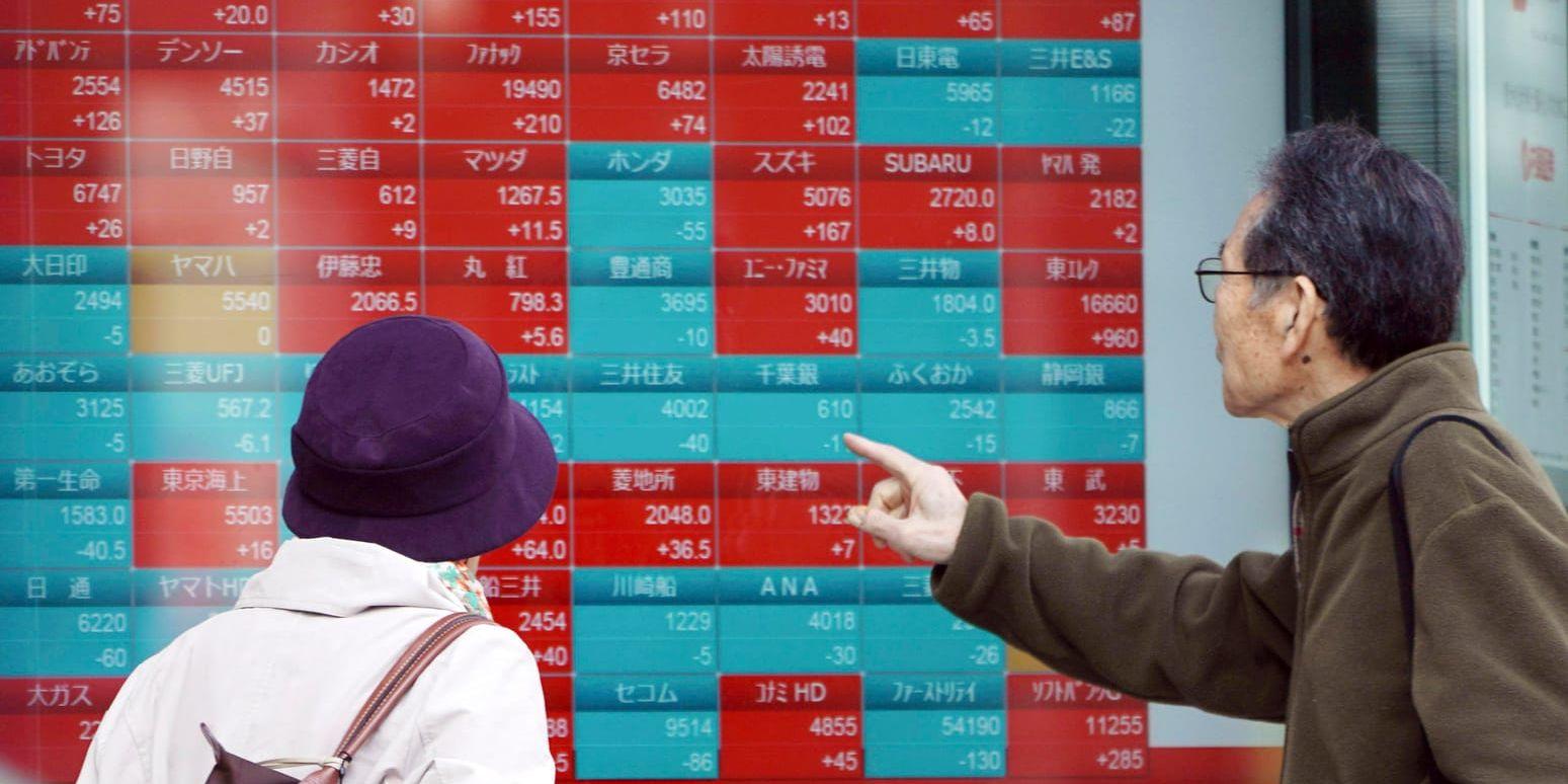 Asiens börser inleder handelsveckan med positiva tongångar. Arkivbild.