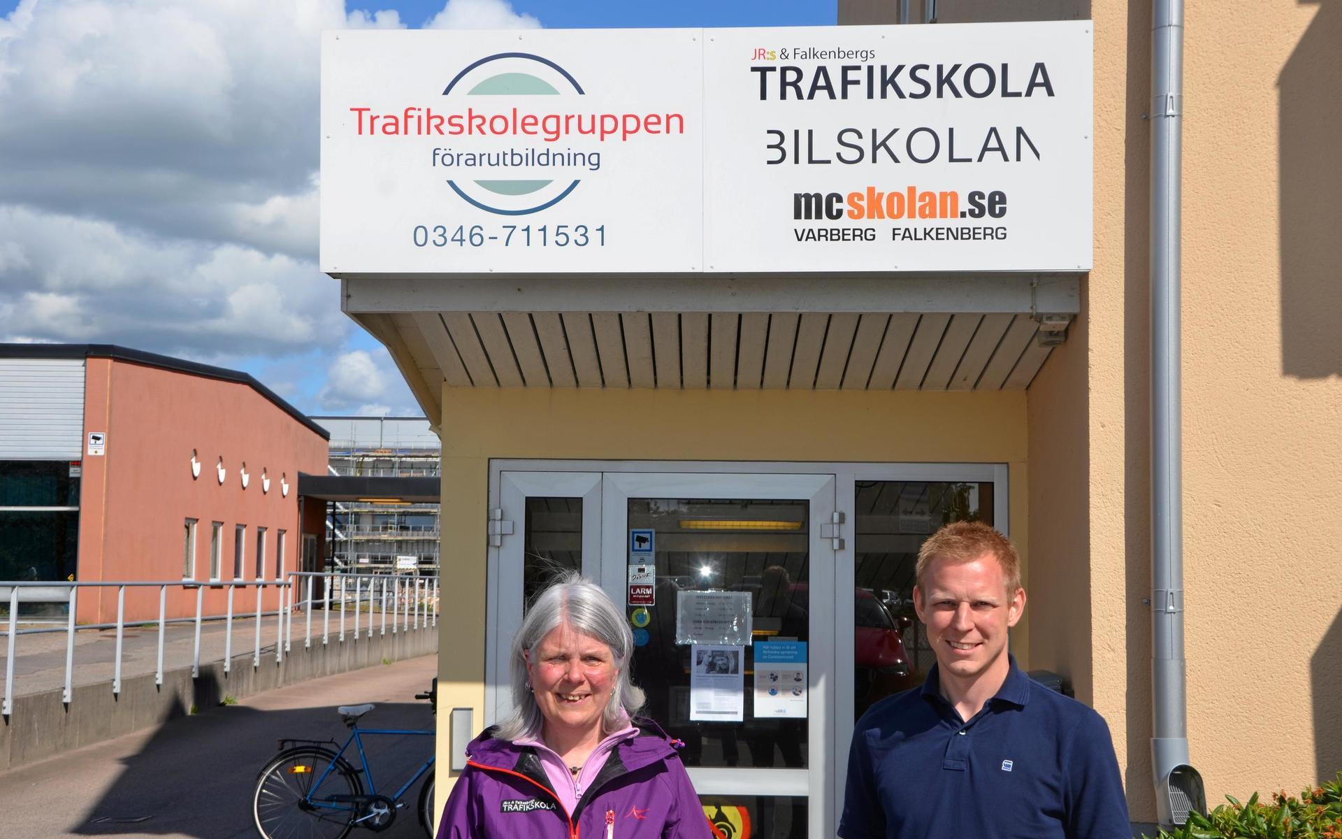 Christina Olsson och Andreas Lennartsson på Trafikskolegruppen.
