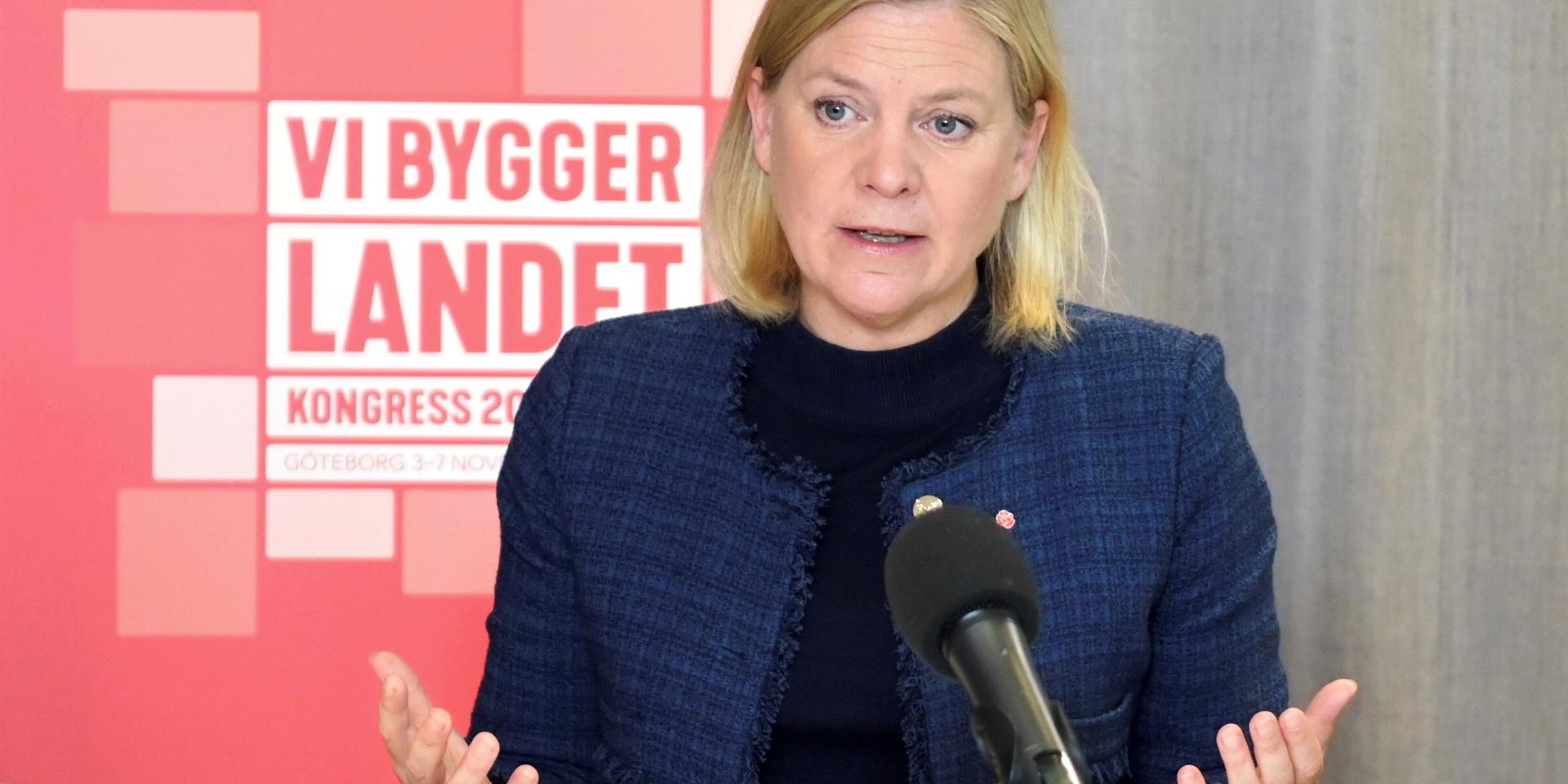 Halland var först ut att nominera Magdalena Andersson till partiledarposten. På kongressen i helgen sker valet av ny partiledare för Socialdemokraterna.