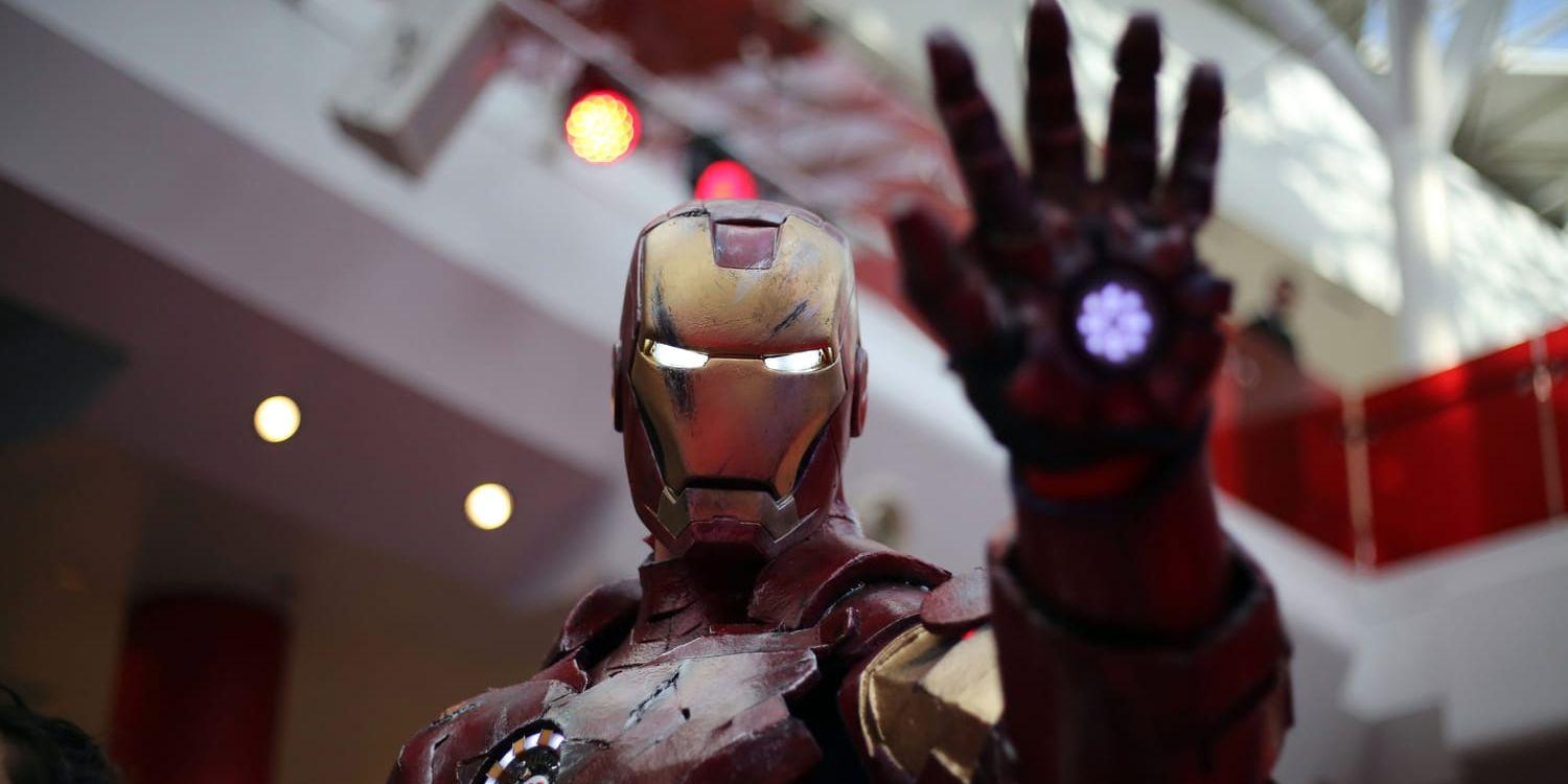 En person utklädd till Iron Man. Arkivbild.