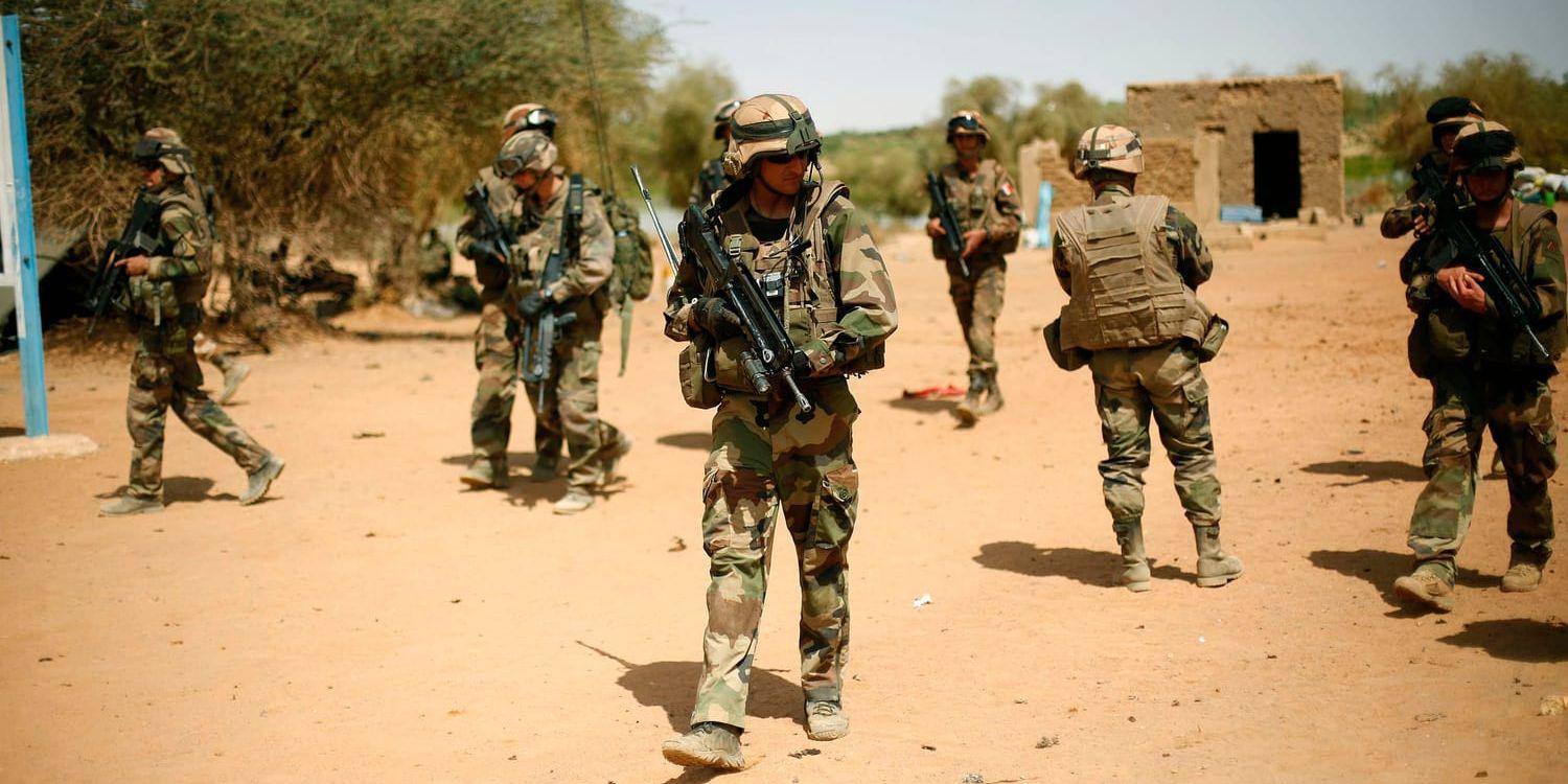 Franska soldater i Mali vid ett annat tillfälle. Arkivbild från 2013.