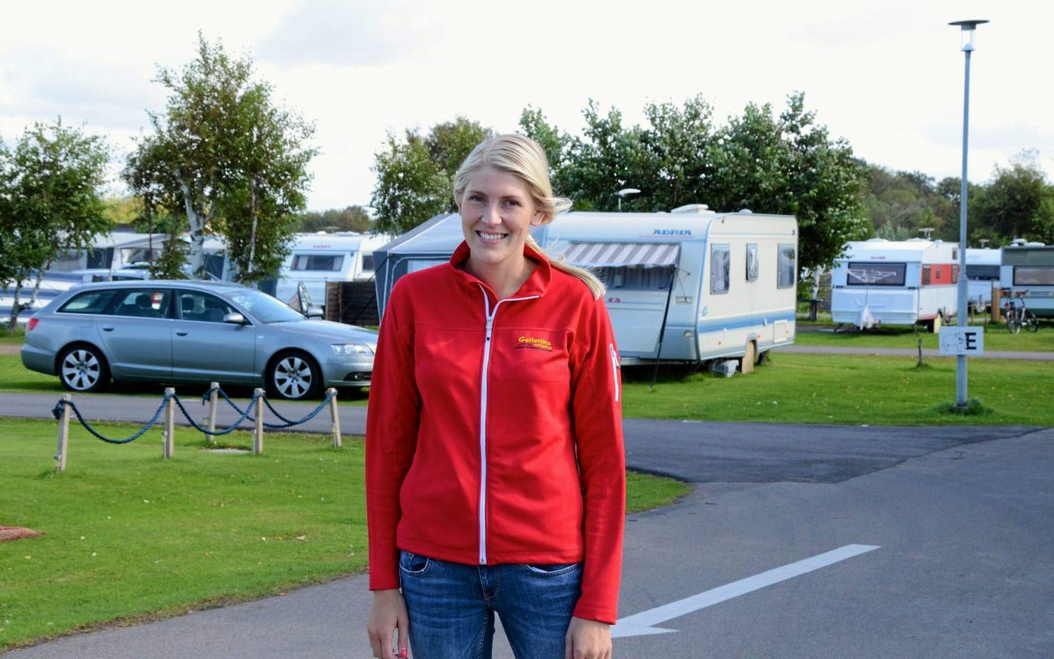 – Det har inte regnat så mycket, men man märker att det inte är lika mycket folk i rörelse, säger Angelica Strömqvist, platschef på Getteröns camping.