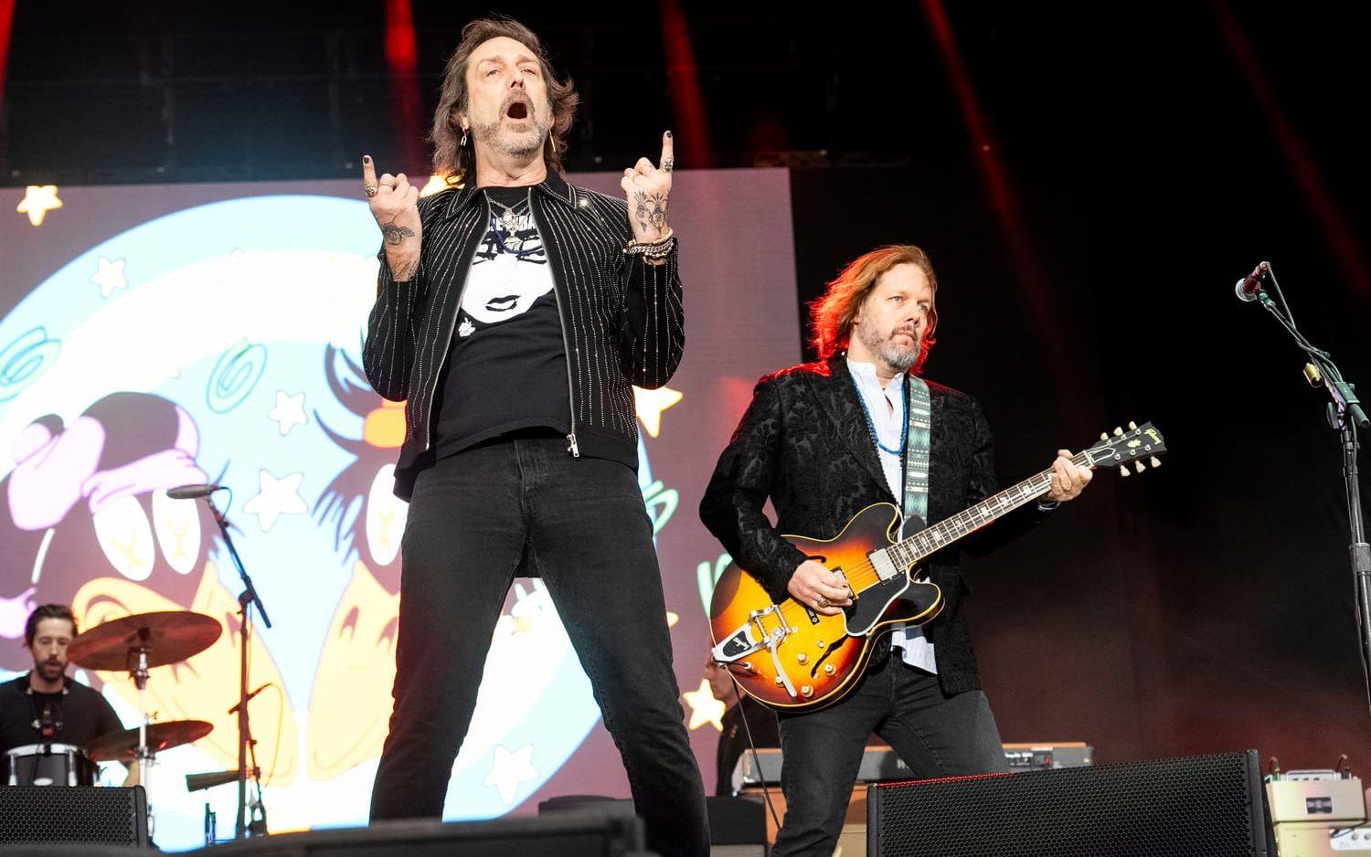 Chris Robinson och Rich Robinson i The Black Crowes. Arkivbild.