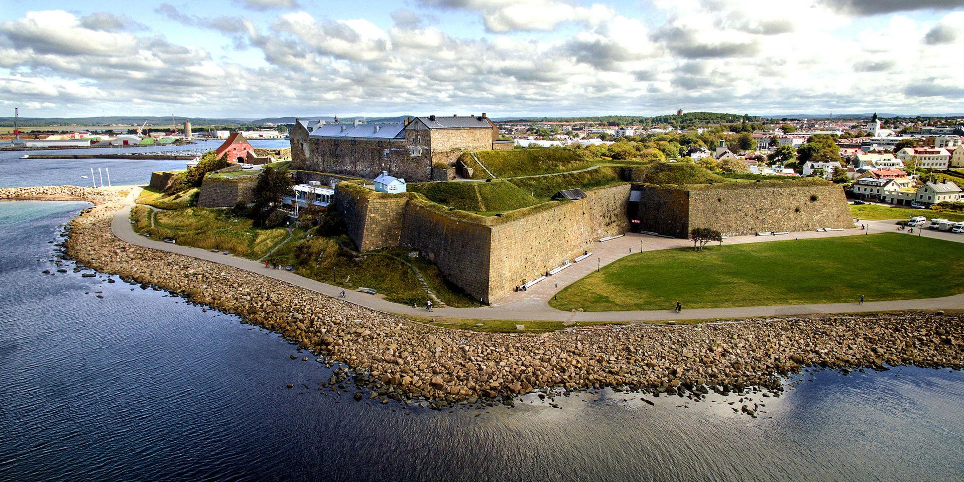 Drönarbilder över fästningen i Varberg Varbergs fästning