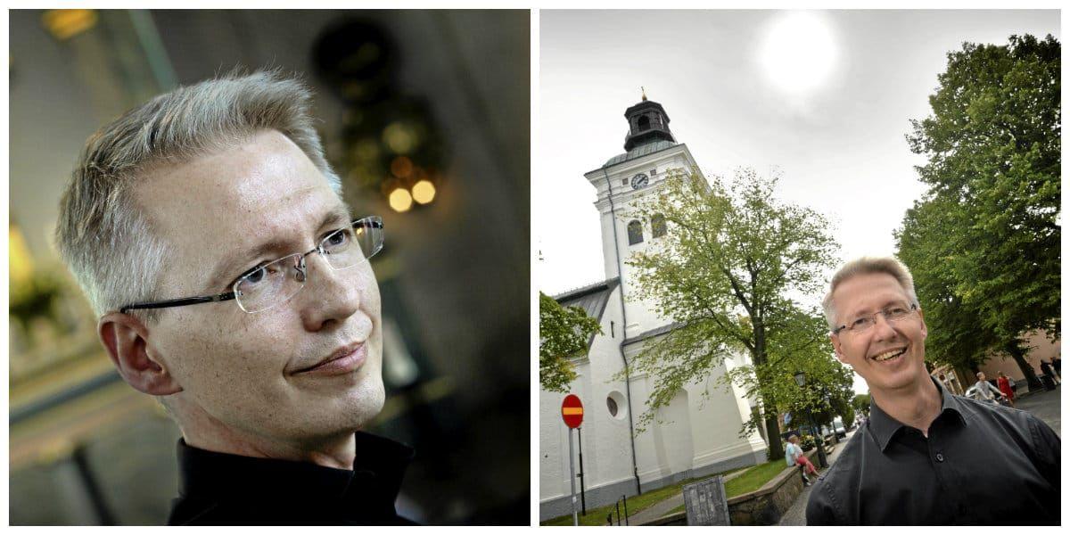 Fredrik Ivarsson är kyrkoherde i Varbergs församling som tappade sju gånger så många medlemmar i juni och juli jämfört med föregående år.