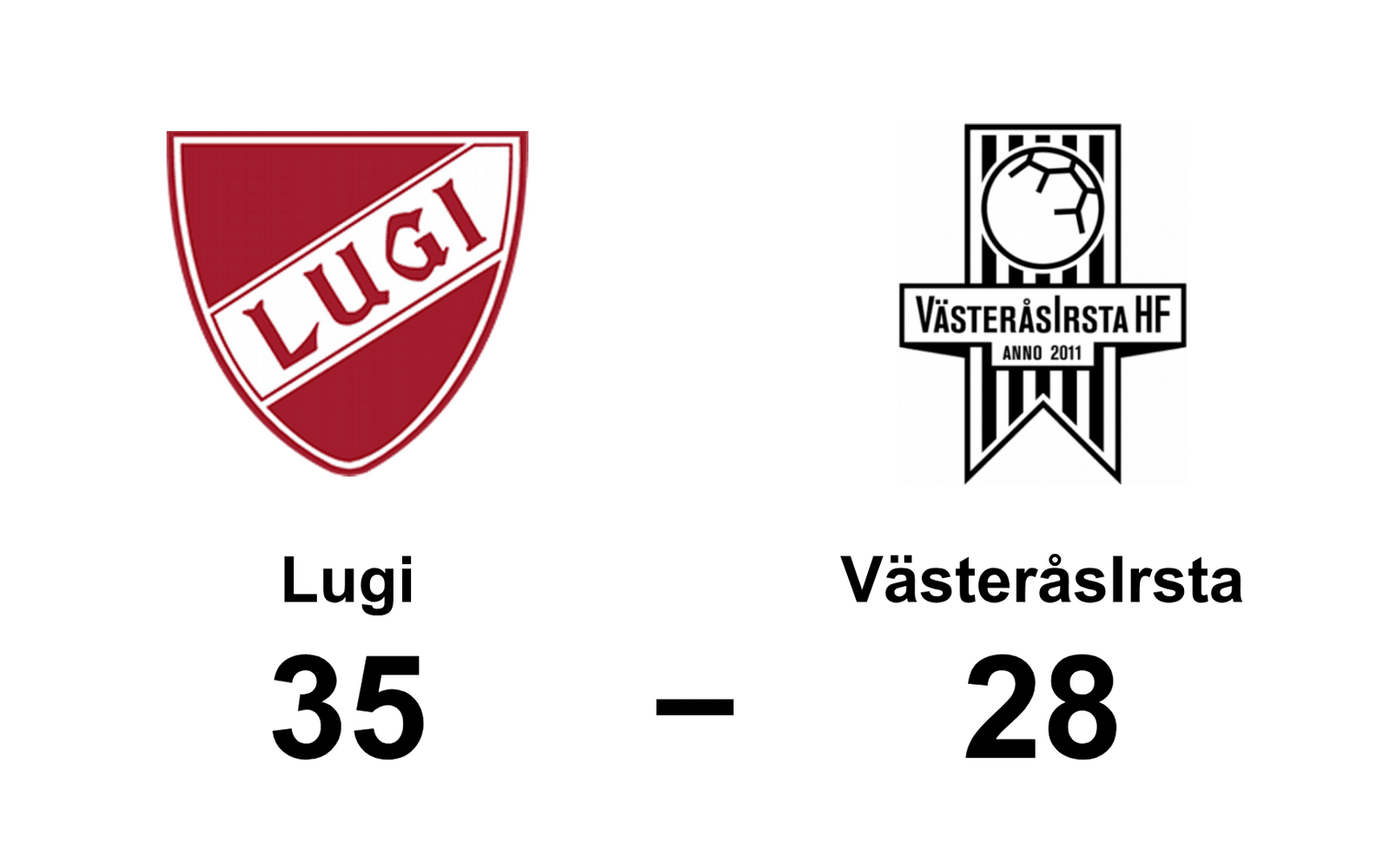 Lugi HF vann mot VästeråsIrsta HF