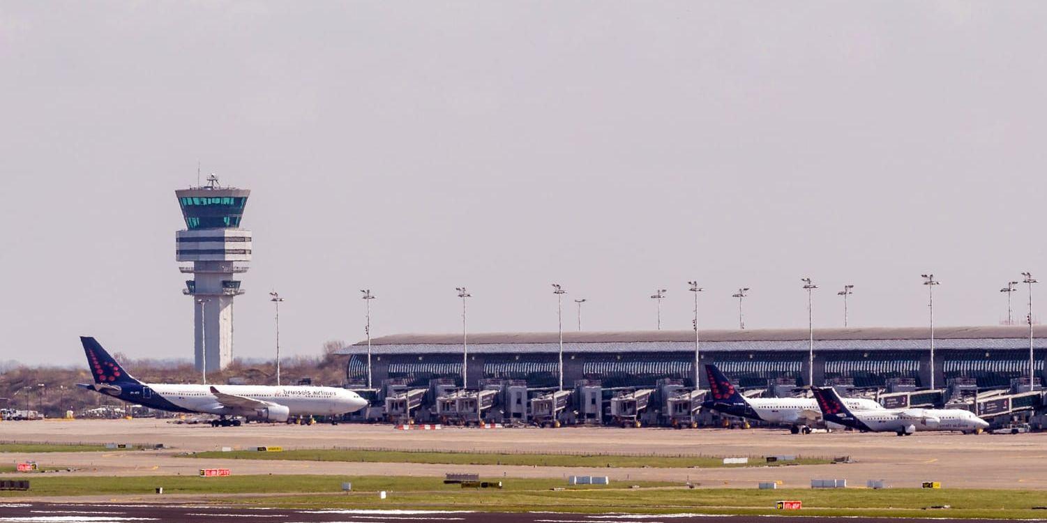 Flygtrafiken stoppades över Belgien till följd av tekniskt fel. Arkivbild från Bryssel-flyplatsen Zaventem.