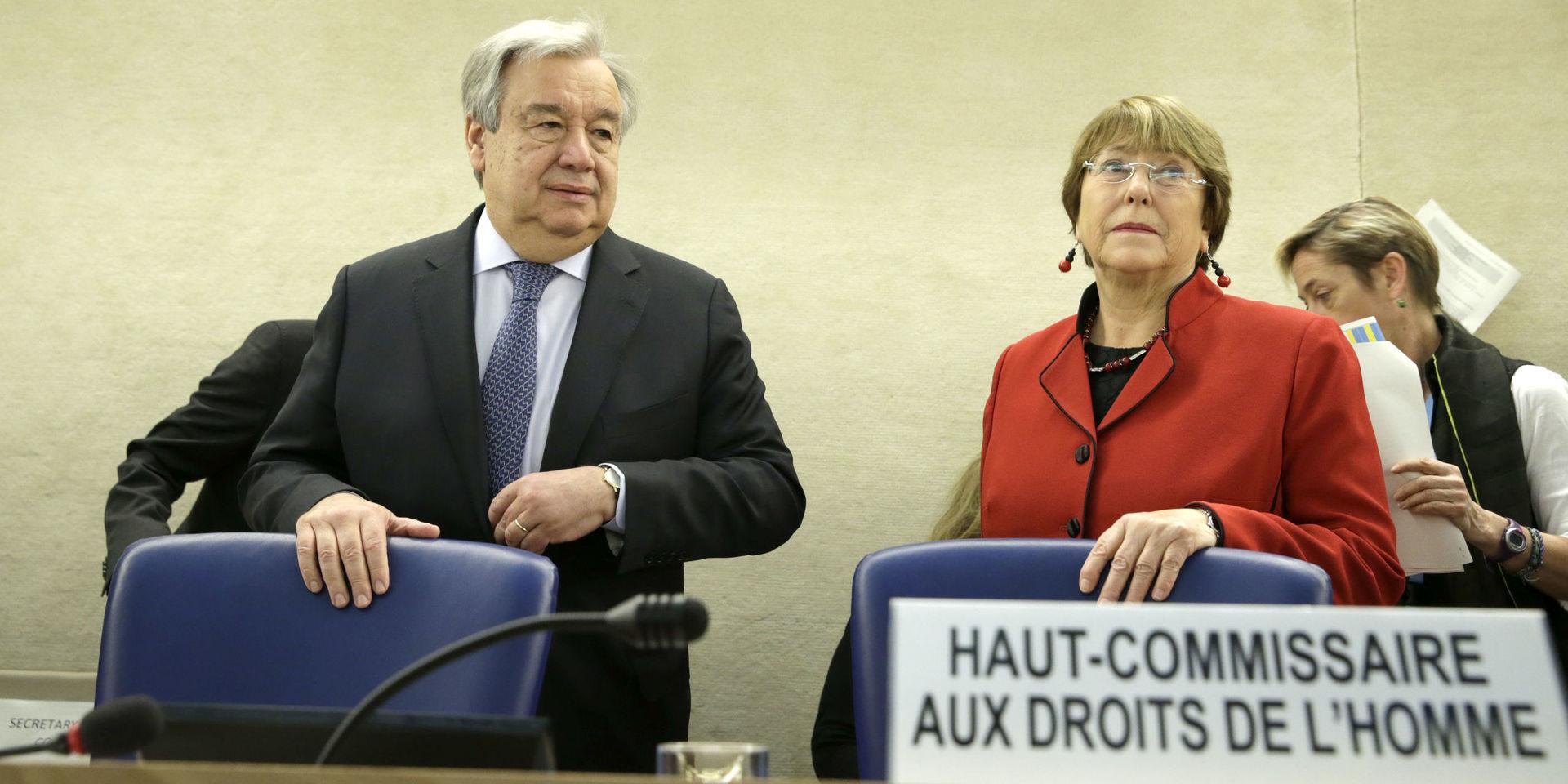 FN:s generalsekreterare António Guterres och FN:s högkommissarie för mänskliga rättigheter Michelle Bachelet har har båda varnat för hot mot våra rättigheter.