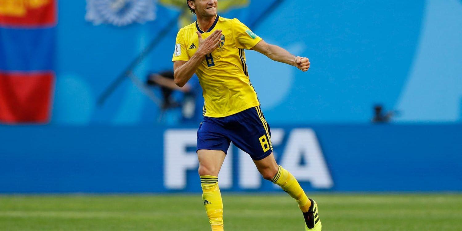 Albin Ekdal under fotbolls-VM i Ryssland.