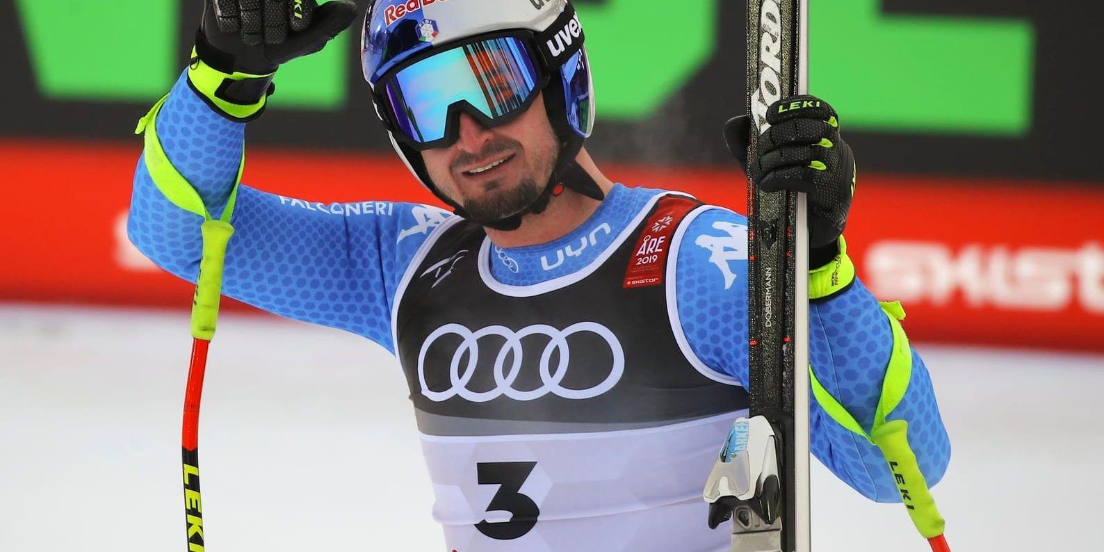 Dominik Paris är nöjd med sitt segeråket i super-G vid alpina VM i Åre.