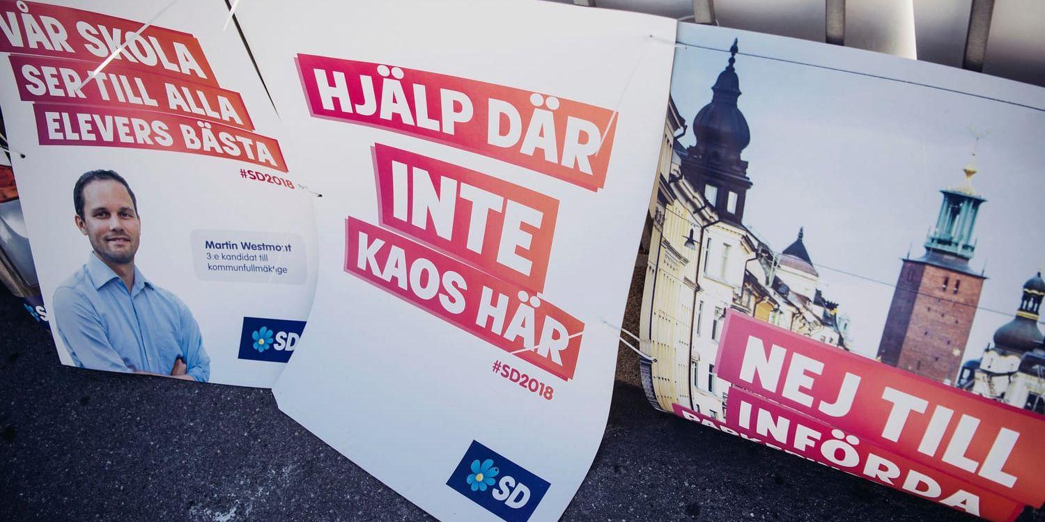 Sverigedemokraterna sparkar ut personer med kopplingar till nazistiska organisationer. Arkivbild.