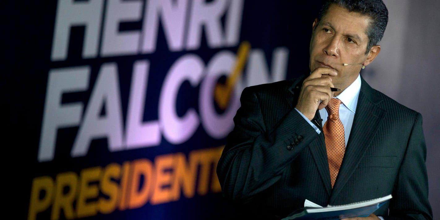 Oppositionskandidaten Henri Falcón vill inte bojkotta presidentvalet i Venezuela. Arkivbild.