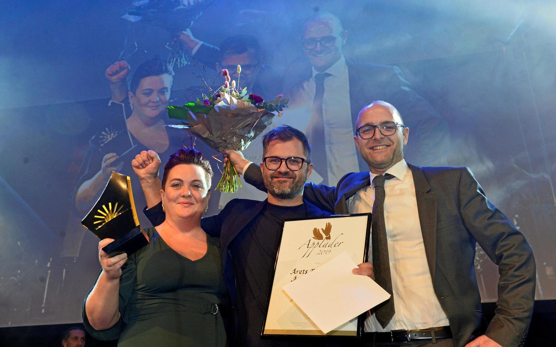 Linda Pettersson, Mattias Glamheden och Daniel Carlsson på Ästad gård tog hem tredjeplatsen som Årets företagare. Arkivbild.