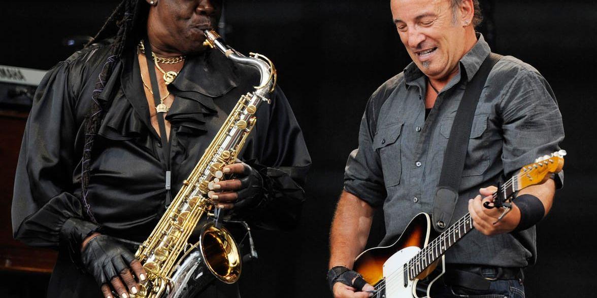 Clarence Clemons och Bruce Springsteen på scen 2009. Arkivbild.