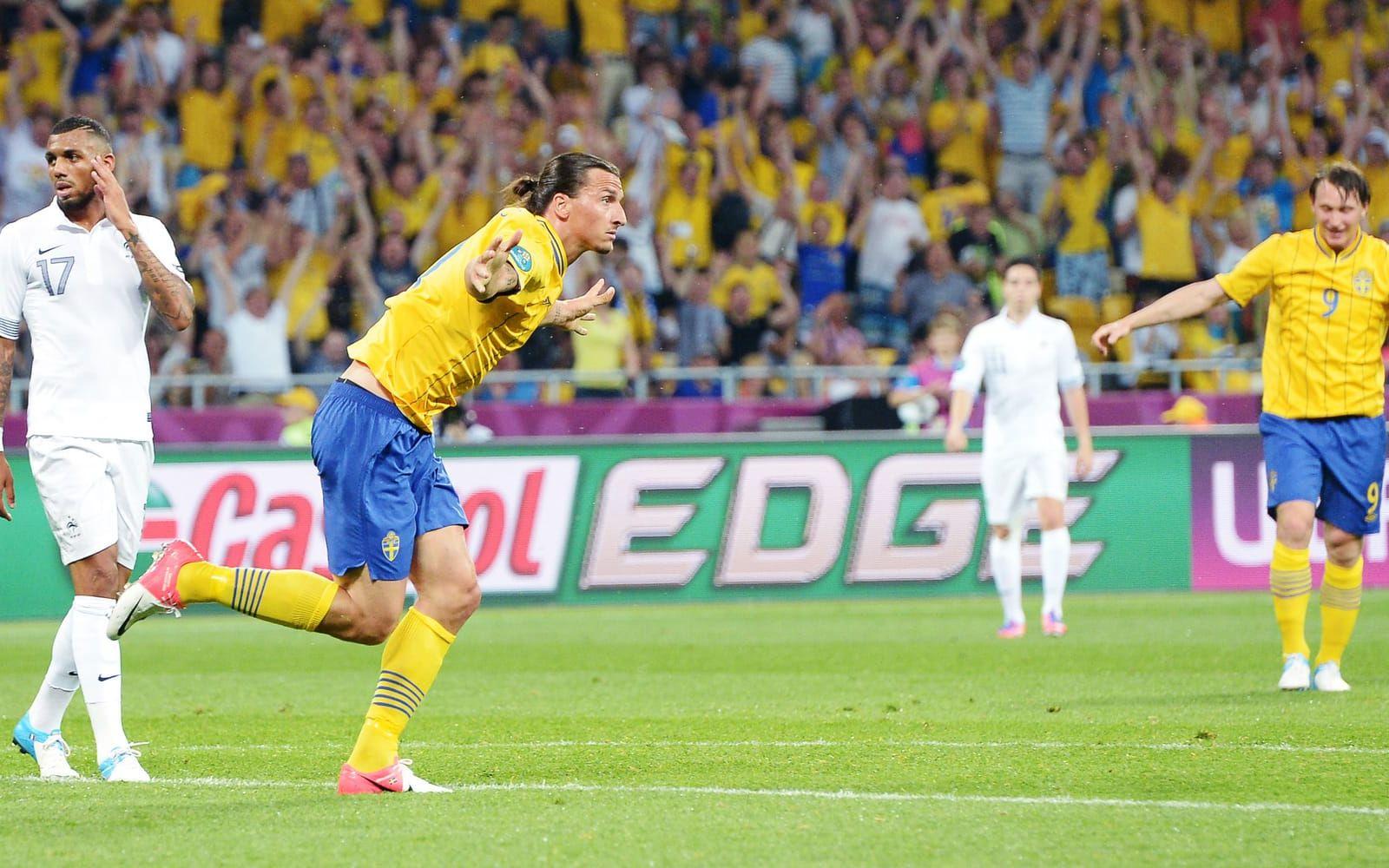Zlatan gjorde ett av målen när Frankrike besegrades, 2–0. Foto: Bildbyrån