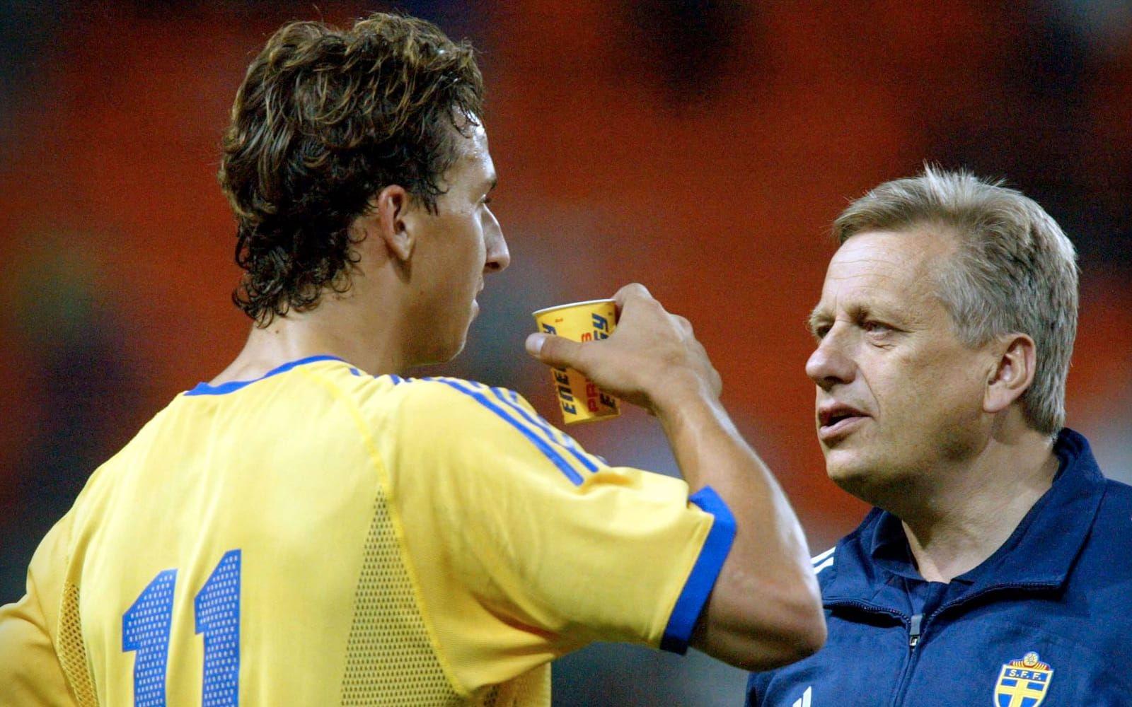 Ibrahimović och Tommy Söderberg, Sveriges förbundskapten mellan 1998-2004. Foto: Bildbyrån