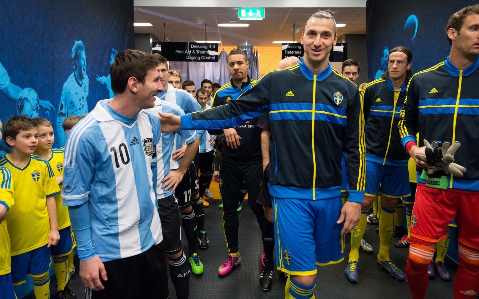 Leo Messi och Argentina besökte Stockholm i februari 2013. Foto: Bildbyrån