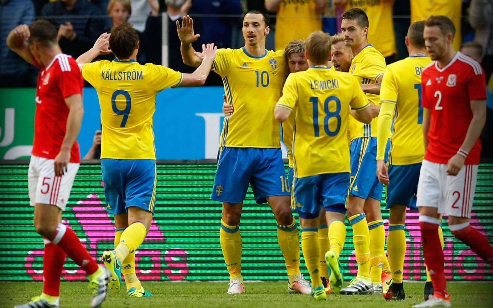 Sverige visade fin EM-form i 3–0-genrepet mot Wales. Foto: Bildbyrån