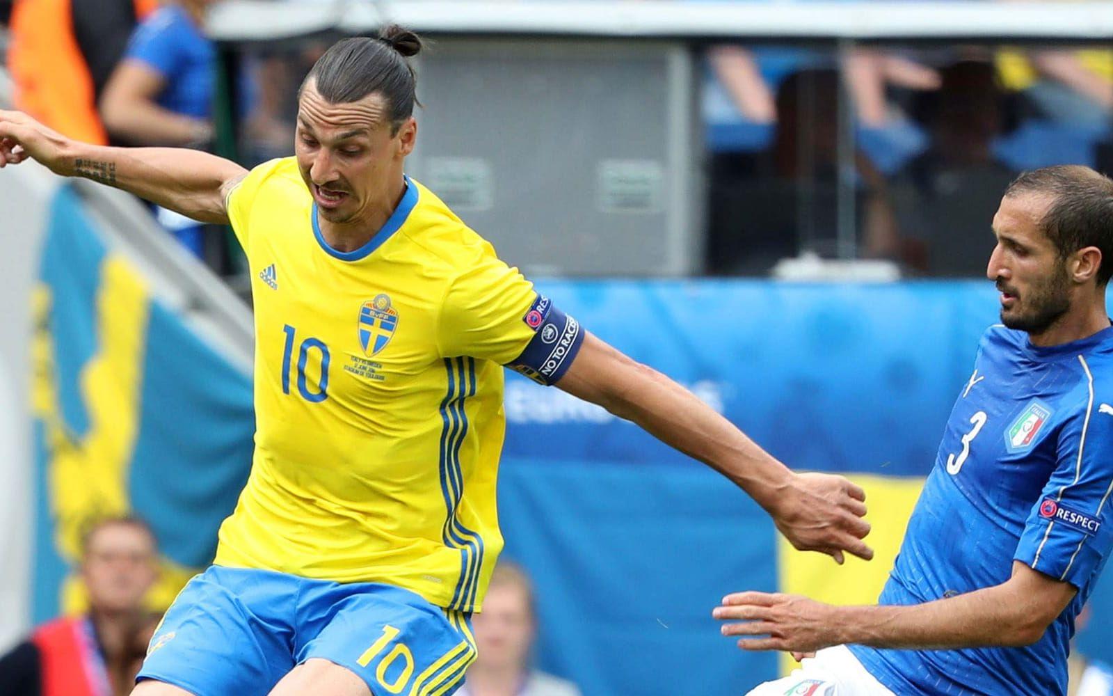 Mot Italien i gruppspelsmatch nummer två stod Sverige upp bra mot Italien. Foto: Bildbyrån