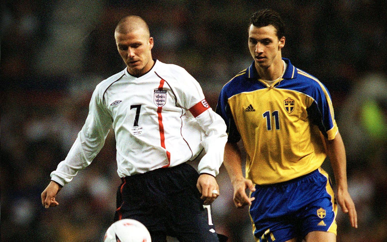 I duell med David Beckham. Foto: Bildbyrån