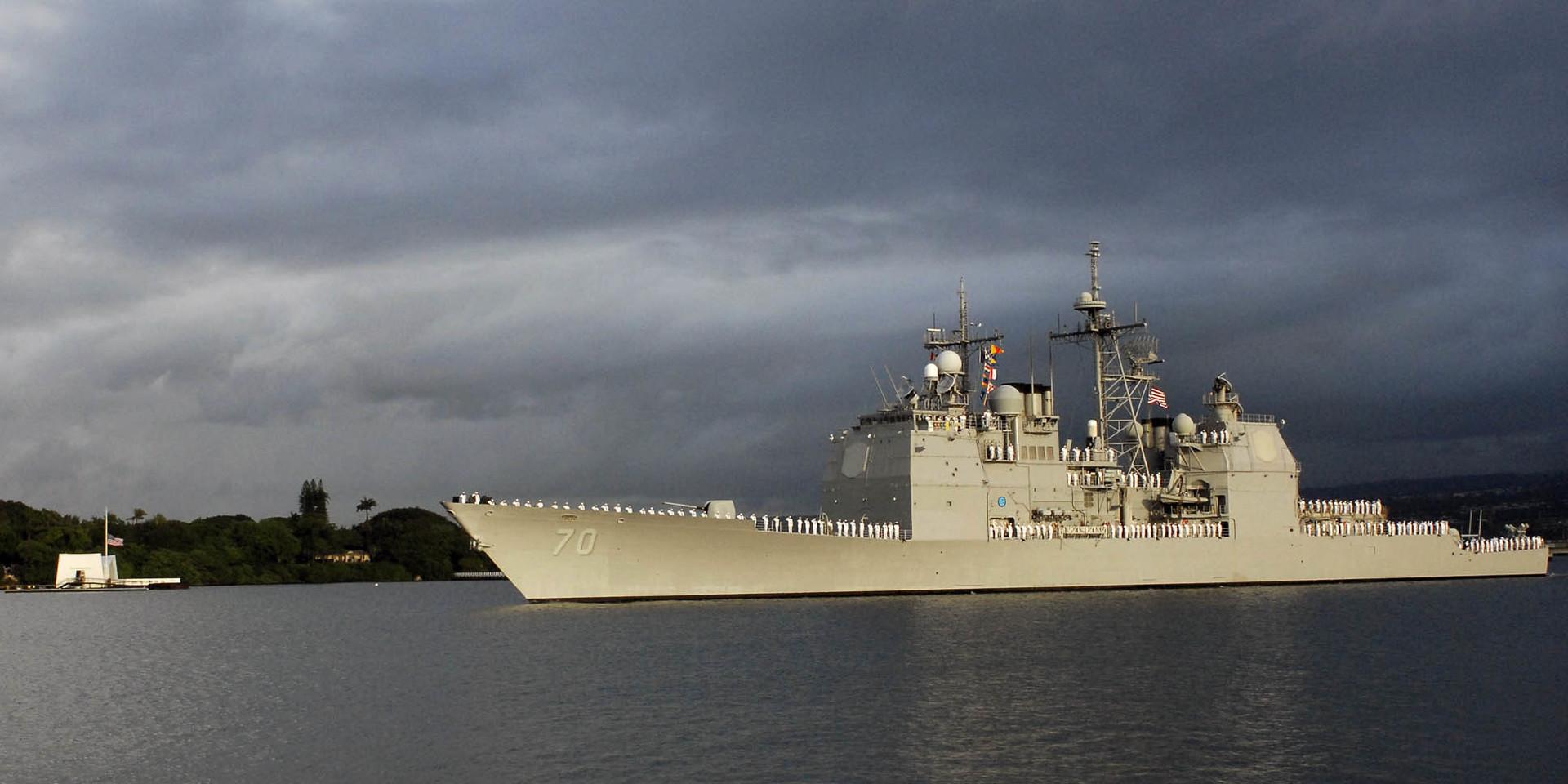 USS Lake Erie får inte besöka Hongkong. Arkivbild. 