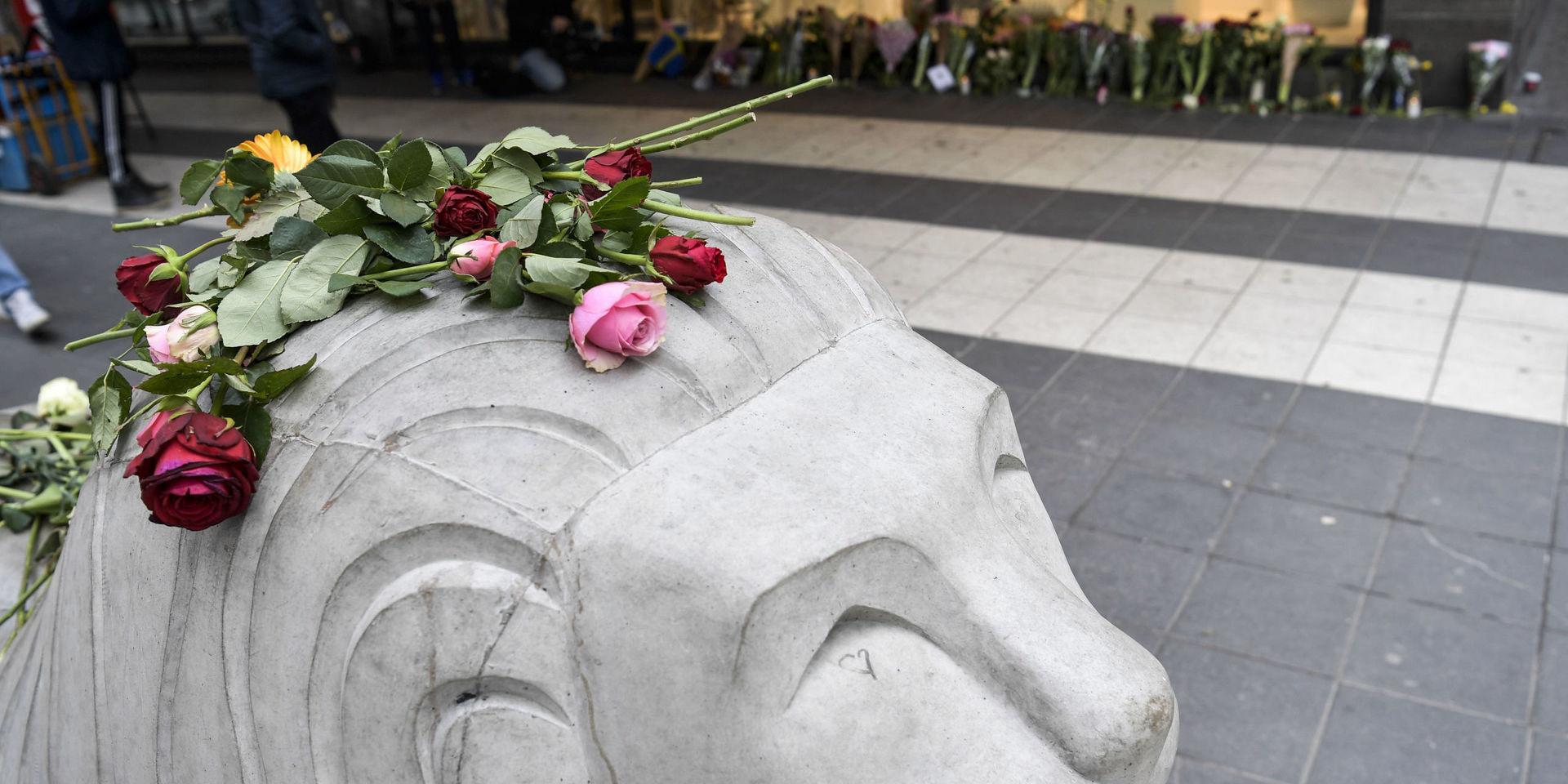 Drottninggatan i Stockholm på två-årsdagen efter terrordådet.