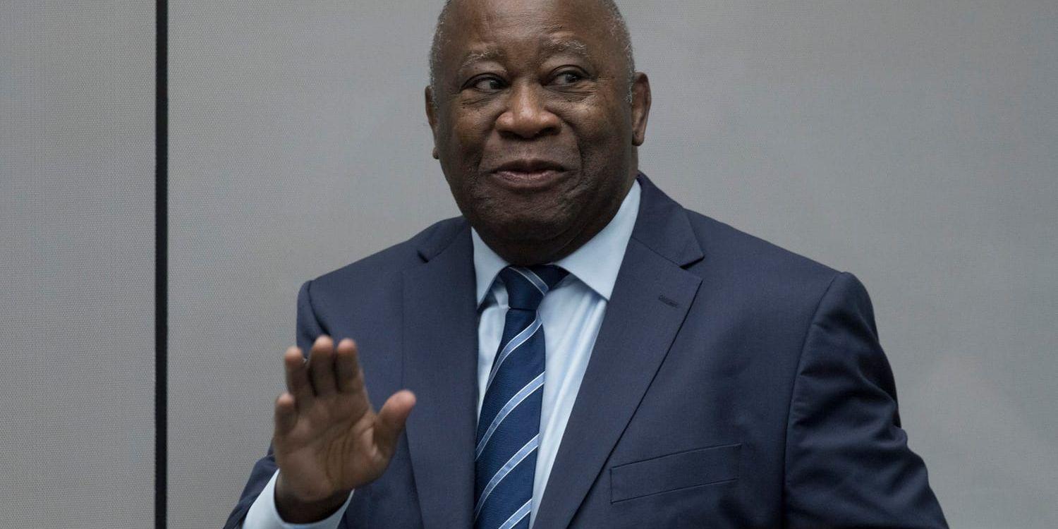 Laurent Gbagbo i samband med att ICC skulle komma med sin dom i januari i år.