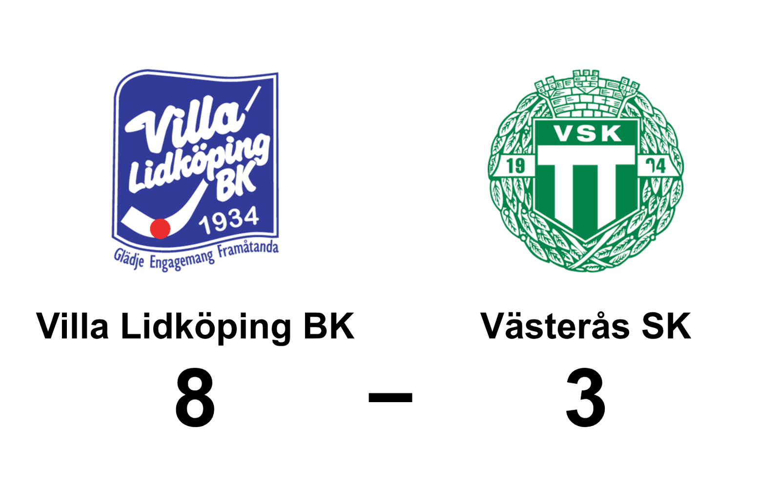 Villa Lidköping BK vann mot Västerås SK bandy