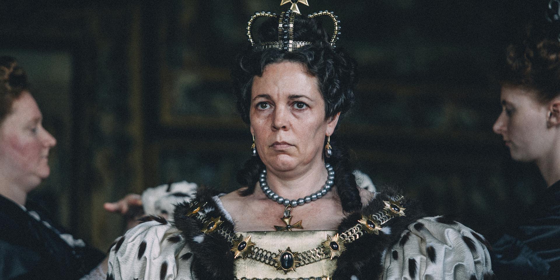 Olivia Colman spelar huvudrollen som drottning Anna av Storbritannien i 'The favourite'. Arkivbild.