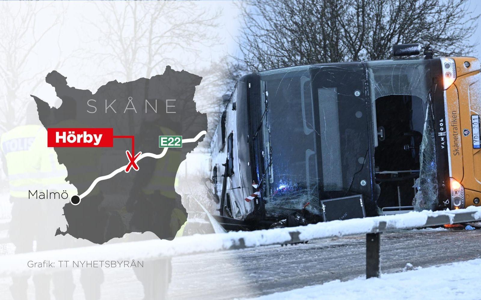 Karta bussolycka Hörby