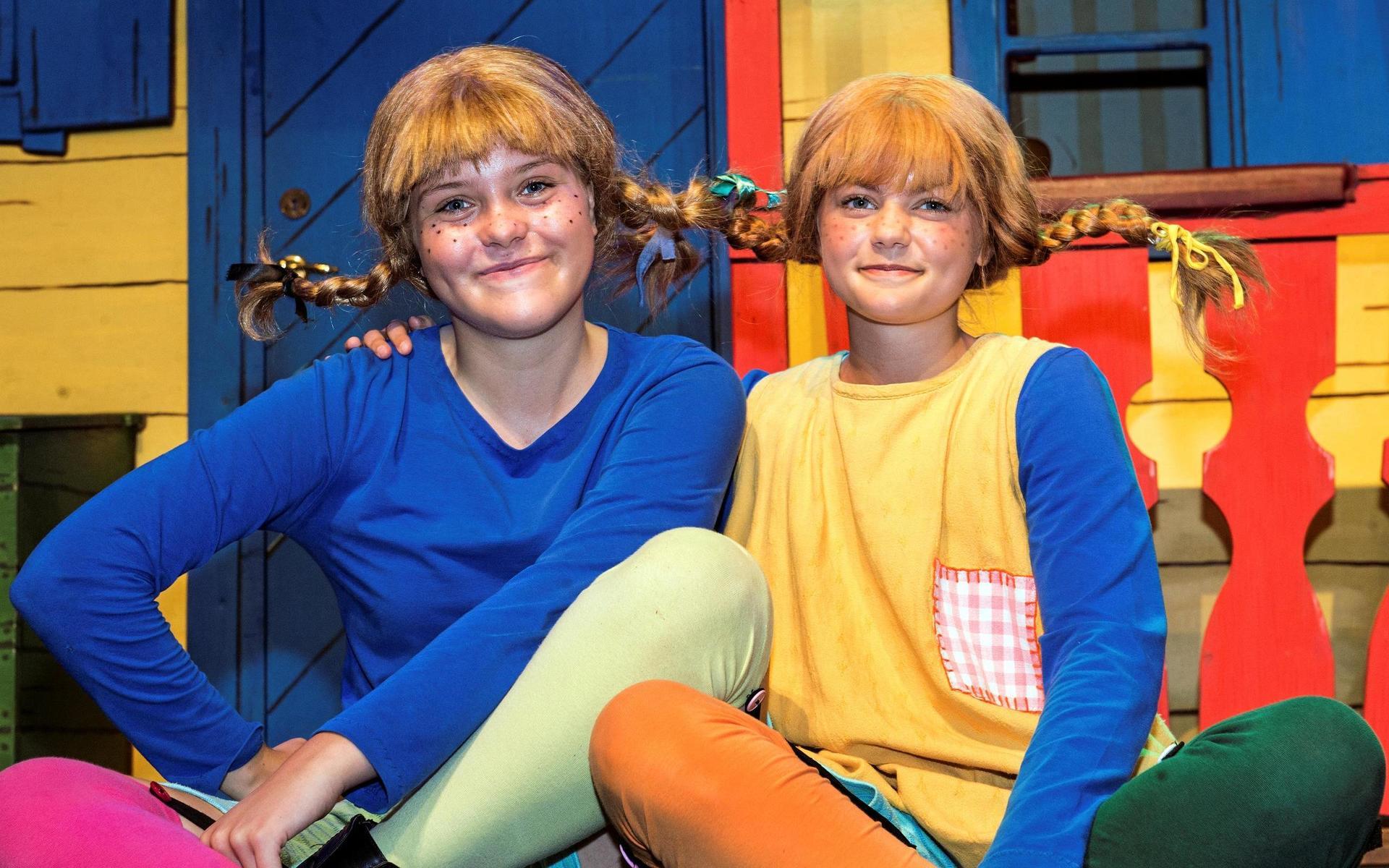 Alice Swärd och Amanda Andersson alternerar i huvudrollen som Pippi.