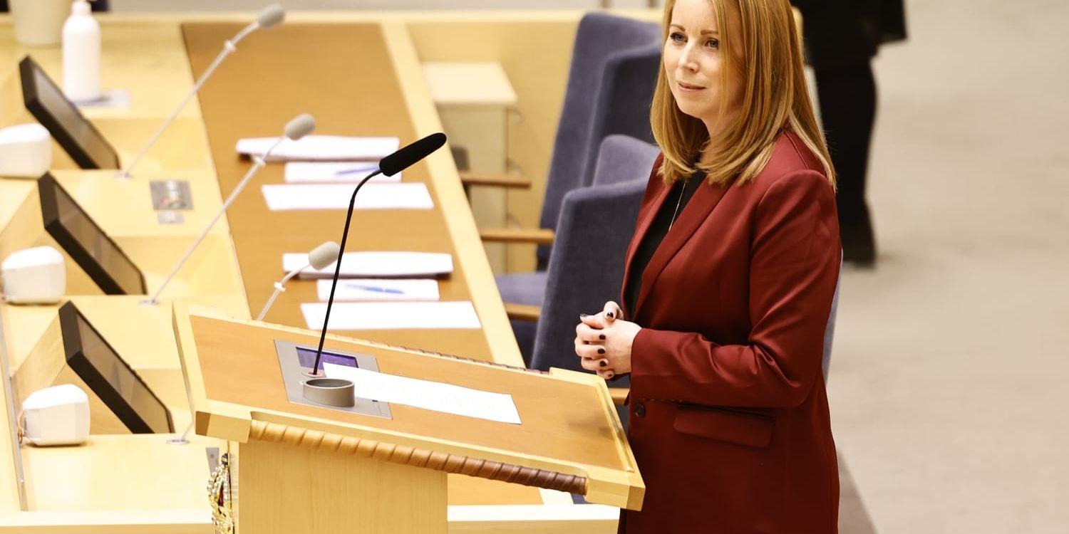 Annie Lööf har utsatts för hot och hat under sin politiska karriär, vilket är ett av skälen till att hon lämnar rollen som partiledare för Centerpartiet. Arkivbild.