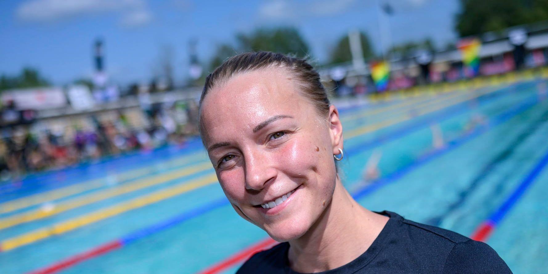 Sarah Sjöström – kanske simmar hon 200 meter fritt i VM i Sydkorea i juli. Arkivbild.