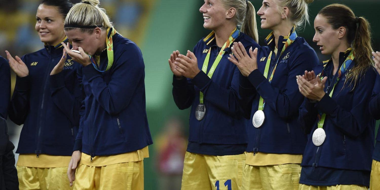 Sverige tog OS-silver i Brasilien för knappt tre år sedan. OS-turneringen i Japan kan däremot komma att spelas utan Sverige. Arkivbild.