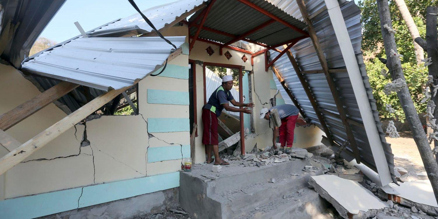 Jordbävningen i Indonesien som hade sitt utbrott under söndagen orsakade stor förödelse och förstörde många människor hem.