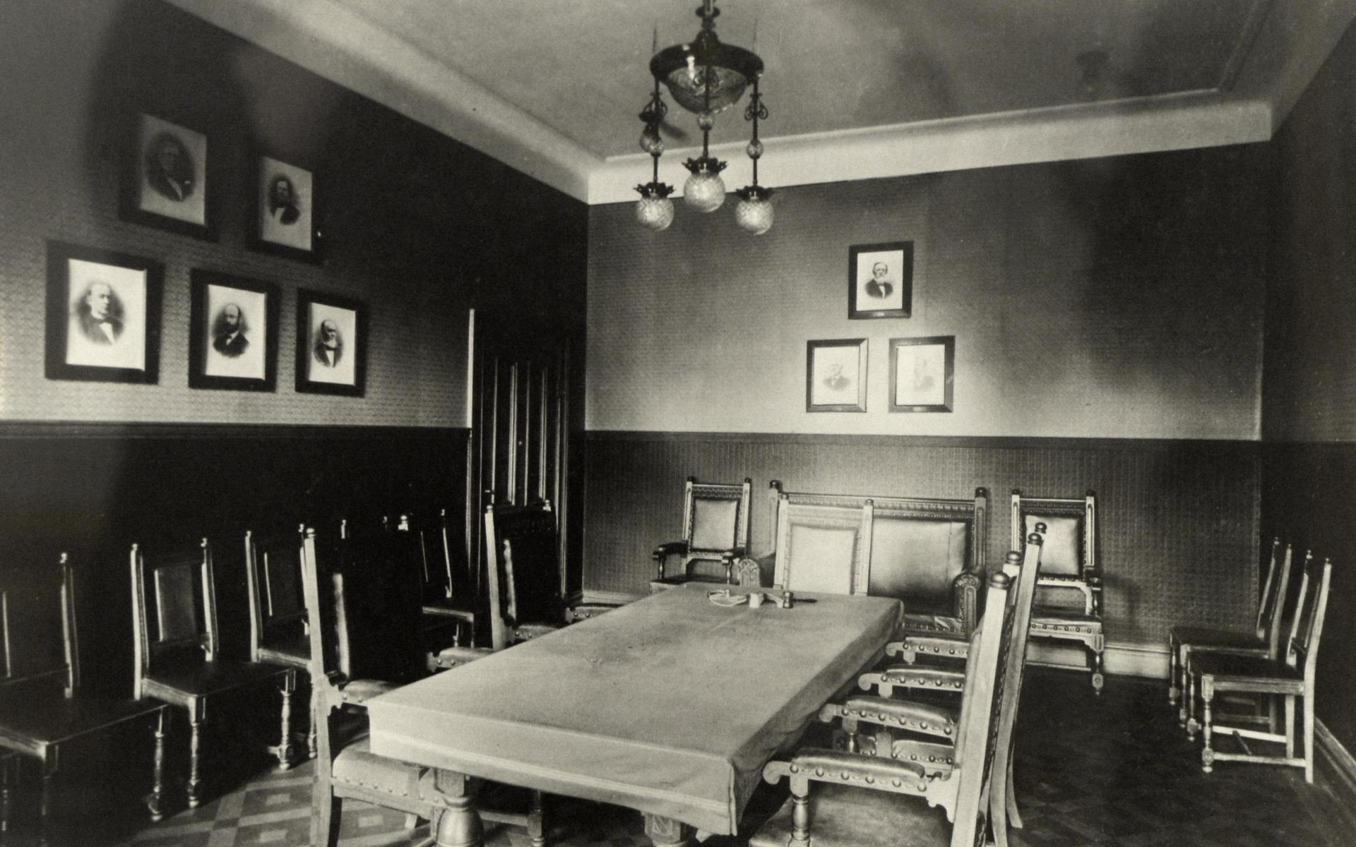 Styrelserummet i bankpalatset före 1929.