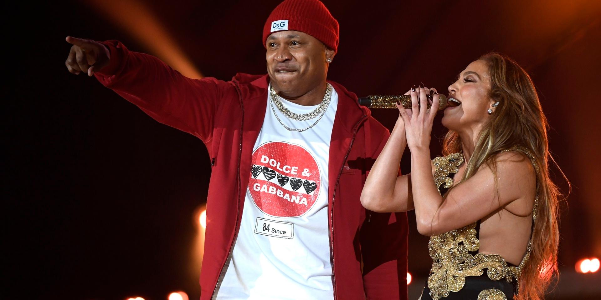 LL Cool J och Jennifer Lopez uppträdde tillsammans i New York.