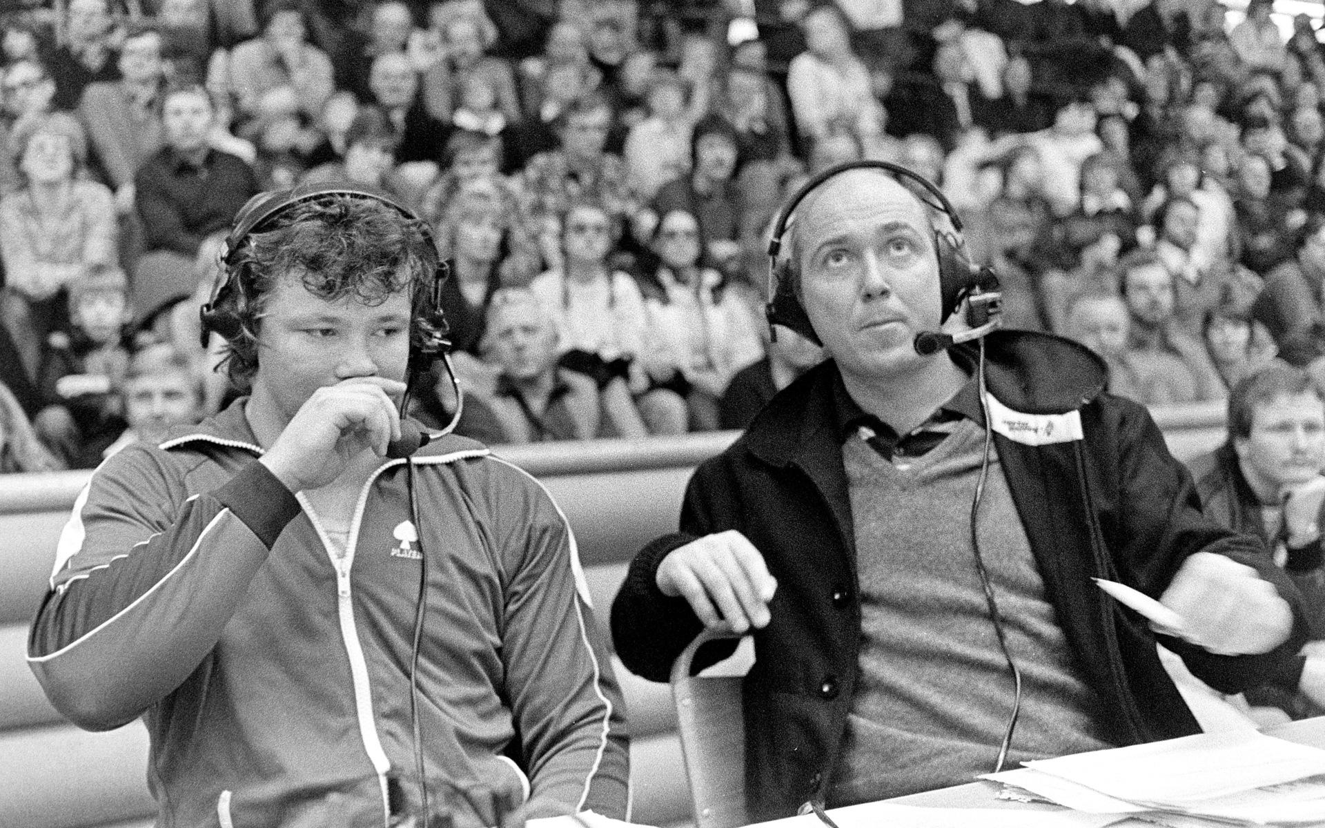 1981 under SM i brottning: Tomas Johansson, Haparanda svensk mästare i +100 kg och Ingvar Oldsberg.
